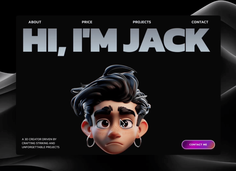 3D Jack Portfolio &mdash; Portfolio website build-prompt