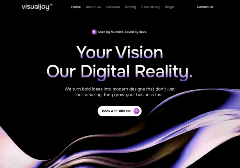 Glassmorphism Agency Hero &mdash; Agency website build-prompt