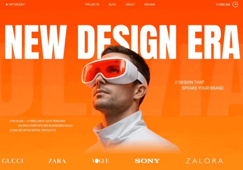 Bold Portfolio Hero &mdash; Portfolio website build-prompt