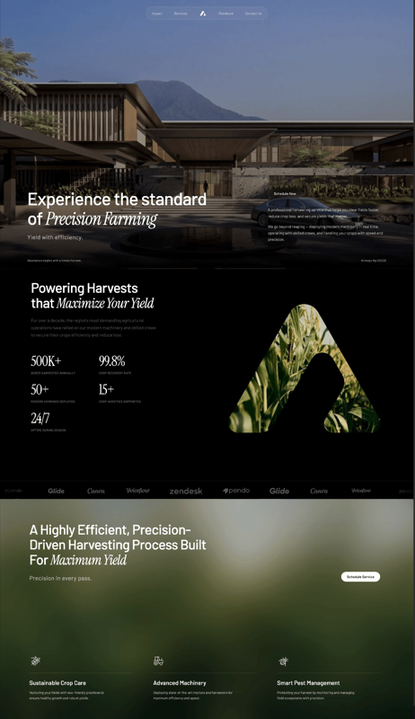 Acreage Farming &mdash; Landing Page website build-prompt
