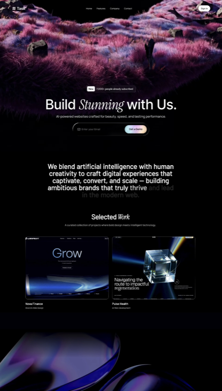 AI Designer Agency &mdash; Landing Page website build-prompt