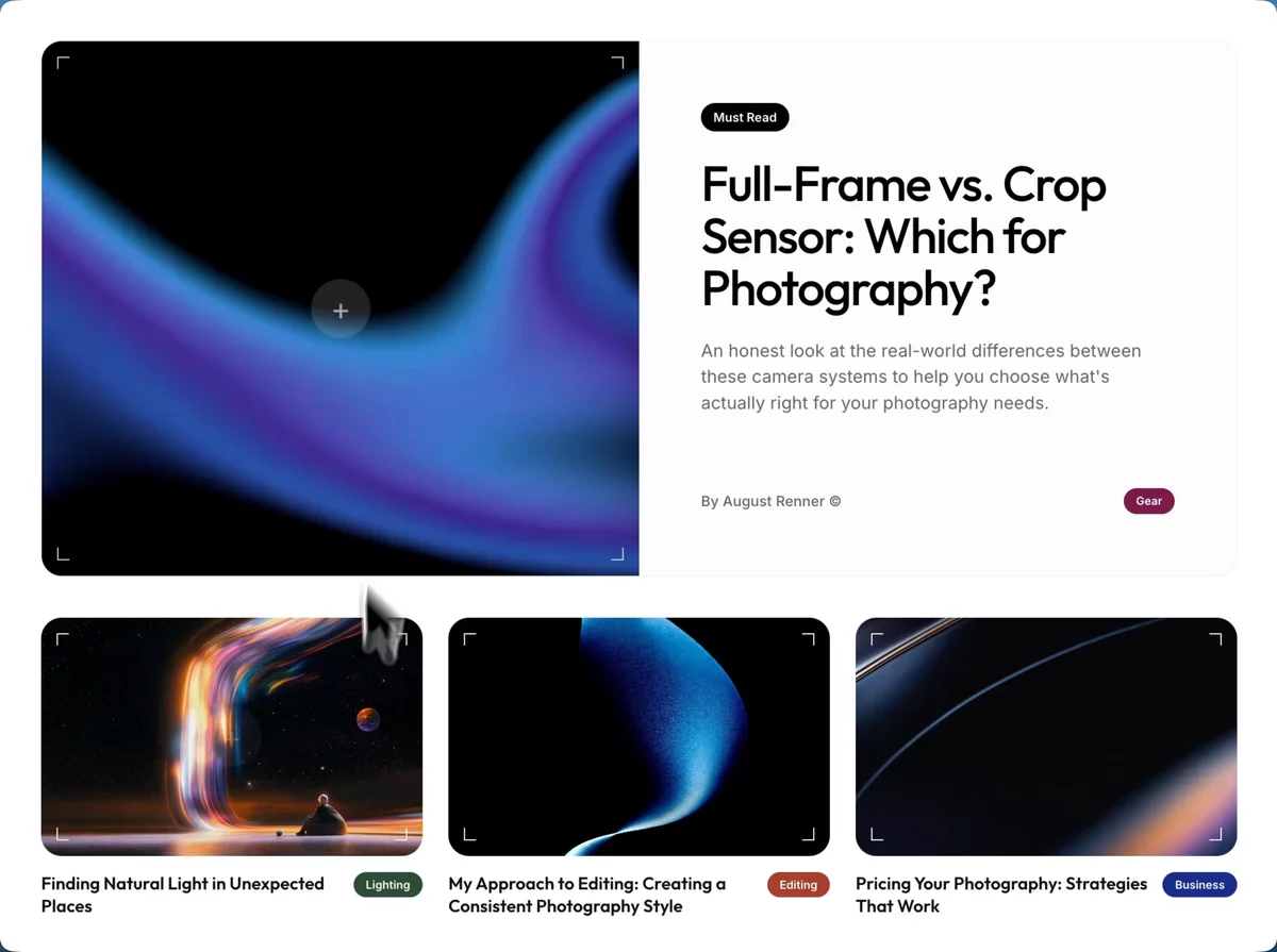 Blog Showcase &mdash; Blog website build-prompt