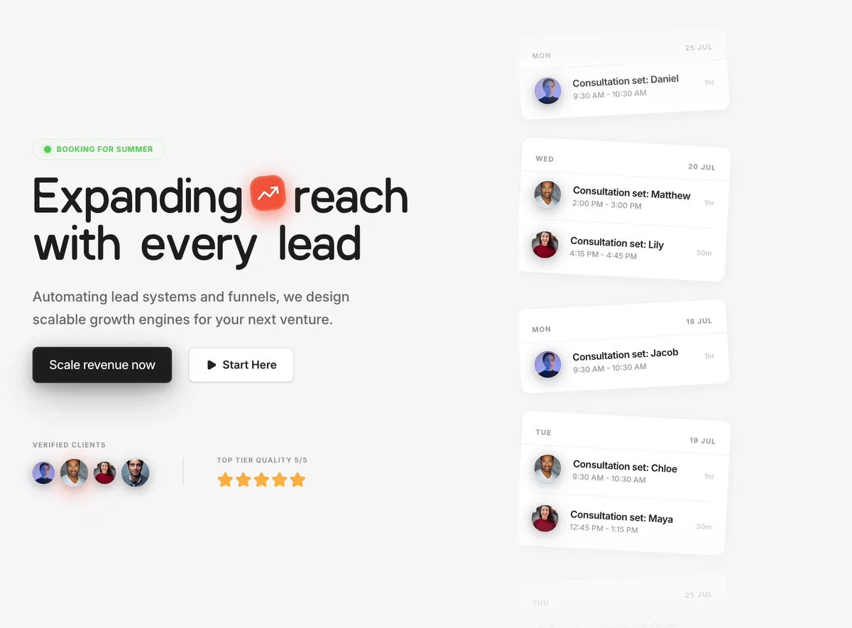 BookedUp &mdash; SaaS website build-prompt