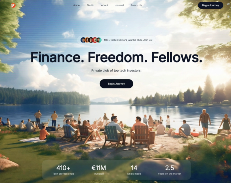 ClubX Investors &mdash; Landing Page website build-prompt