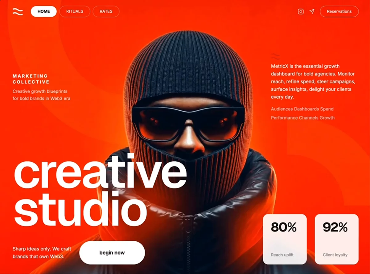 Creative Agency &mdash; Landing Page website build-prompt