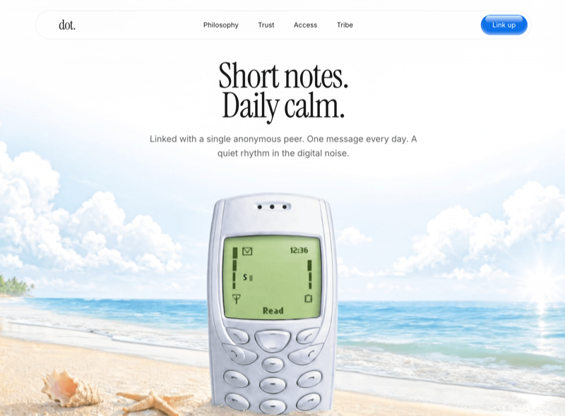 Dot &mdash; Hero Section website build-prompt