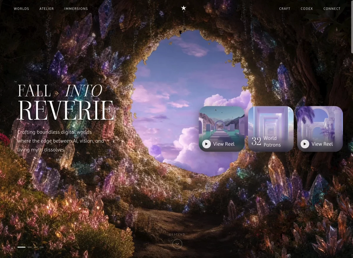 Dreamcore Landing &mdash; Landing Page website build-prompt