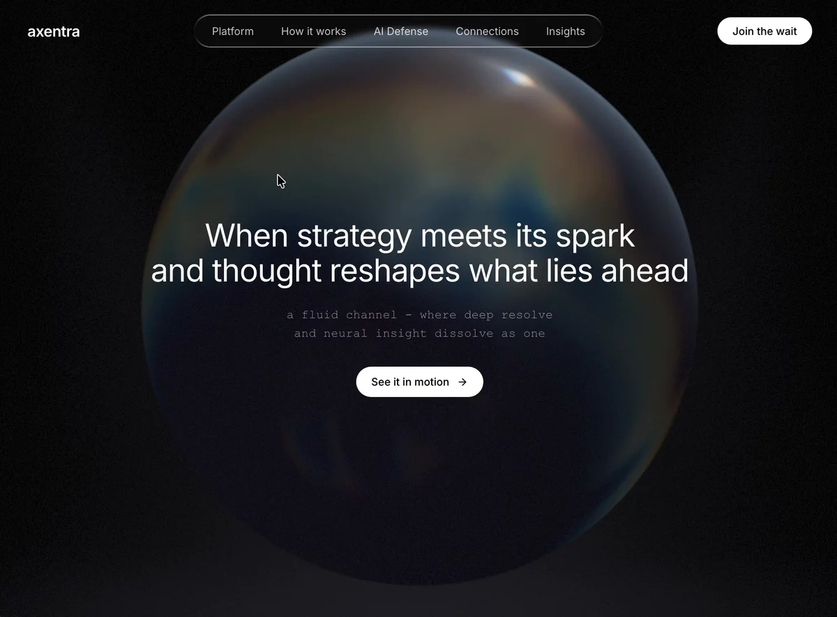 Futuristic Cinematic &mdash; Hero Section website build-prompt