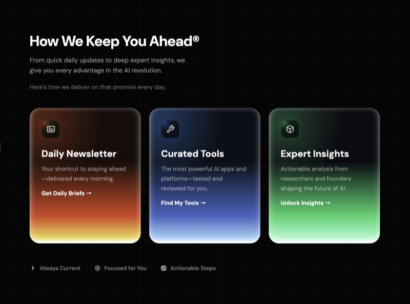Keep Ahead Features &mdash; Features Section website build-prompt