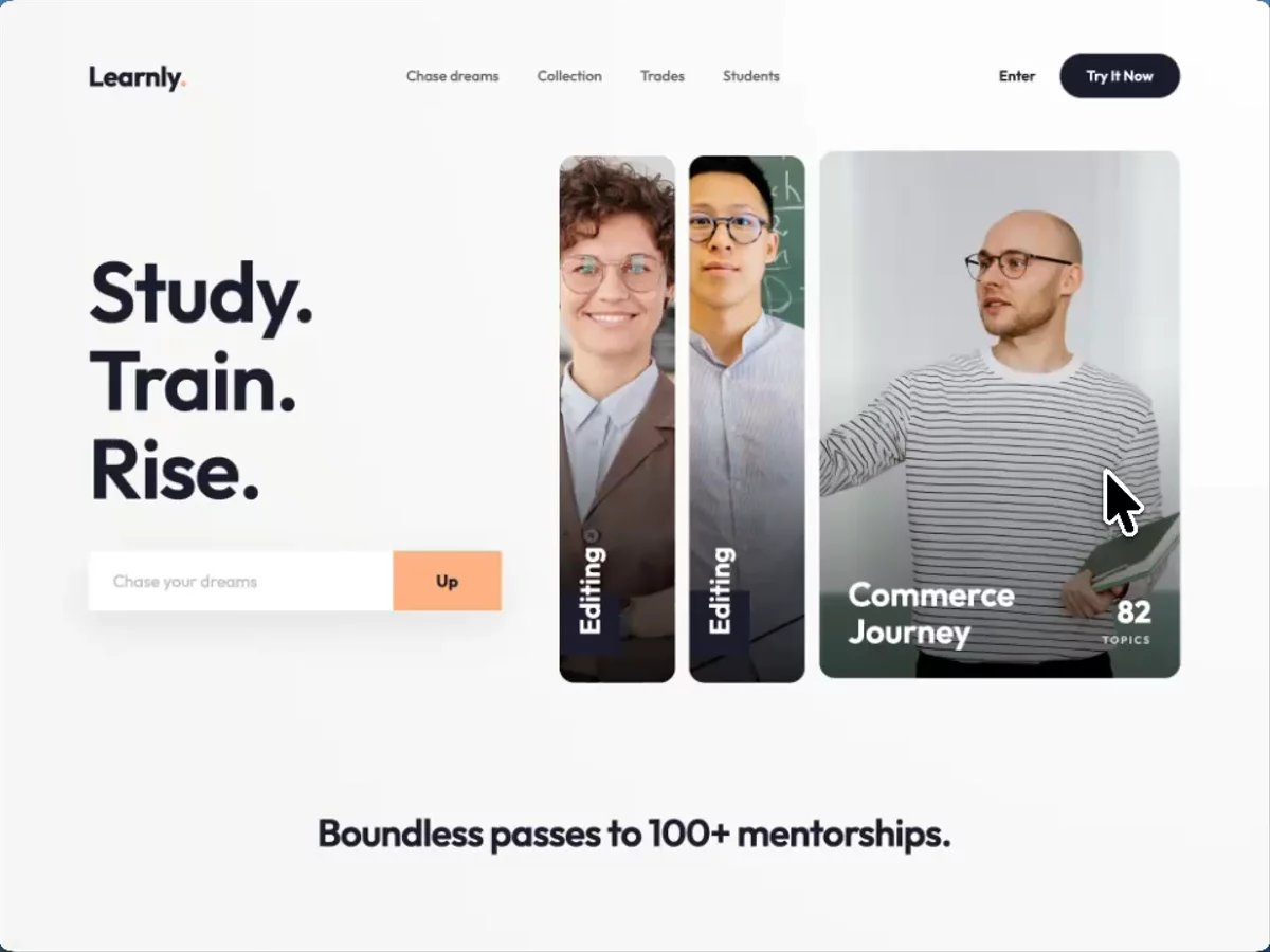 Learnly &mdash; Hero Section website build-prompt