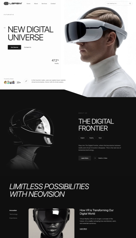 NeoVision &mdash; Landing Page website build-prompt