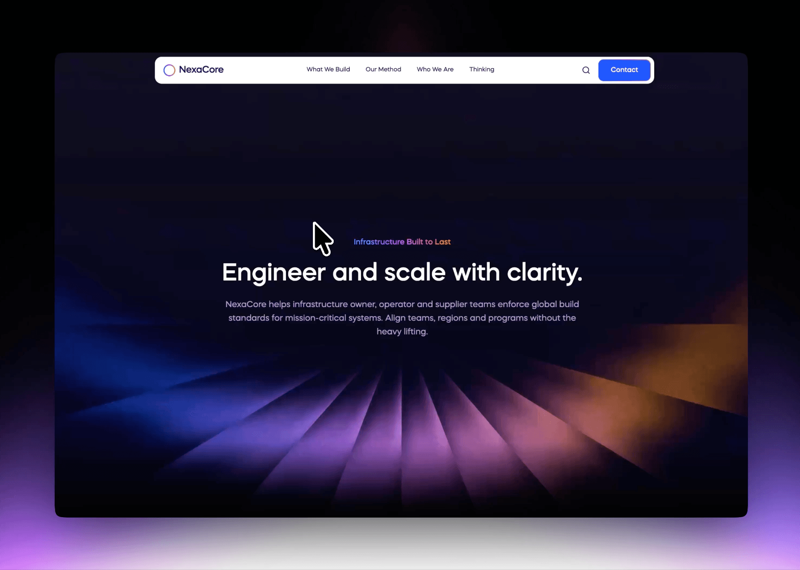 NexaCore &mdash; Landing Page website build-prompt