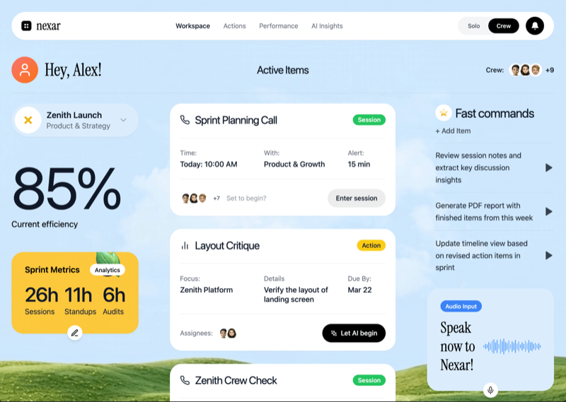 Nexar &mdash; Hero Section website build-prompt