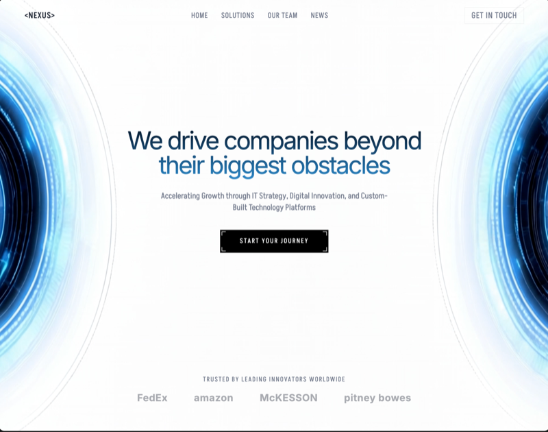 Nexus IT Solutions &mdash; Hero Section website build-prompt