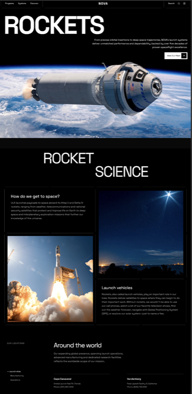 NOVA Space Systems &mdash; Landing Page website build-prompt