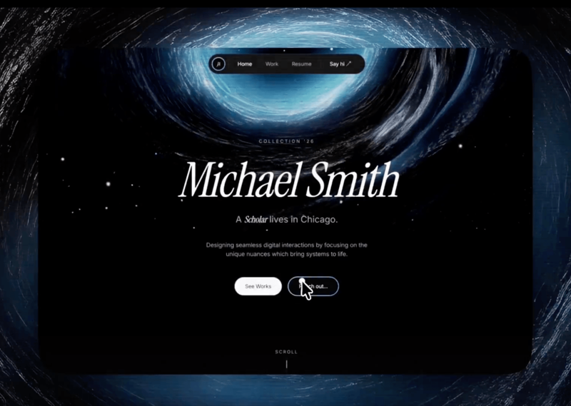 Portfolio Cosmic &mdash; Portfolio website build-prompt