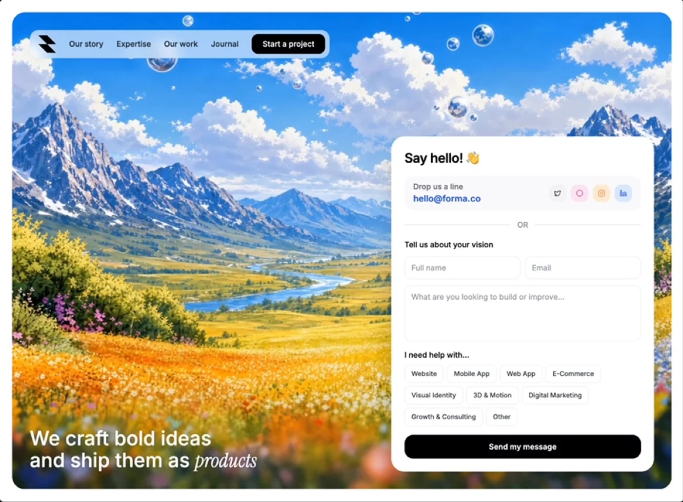 Build With Us &mdash; Contact us website build-prompt