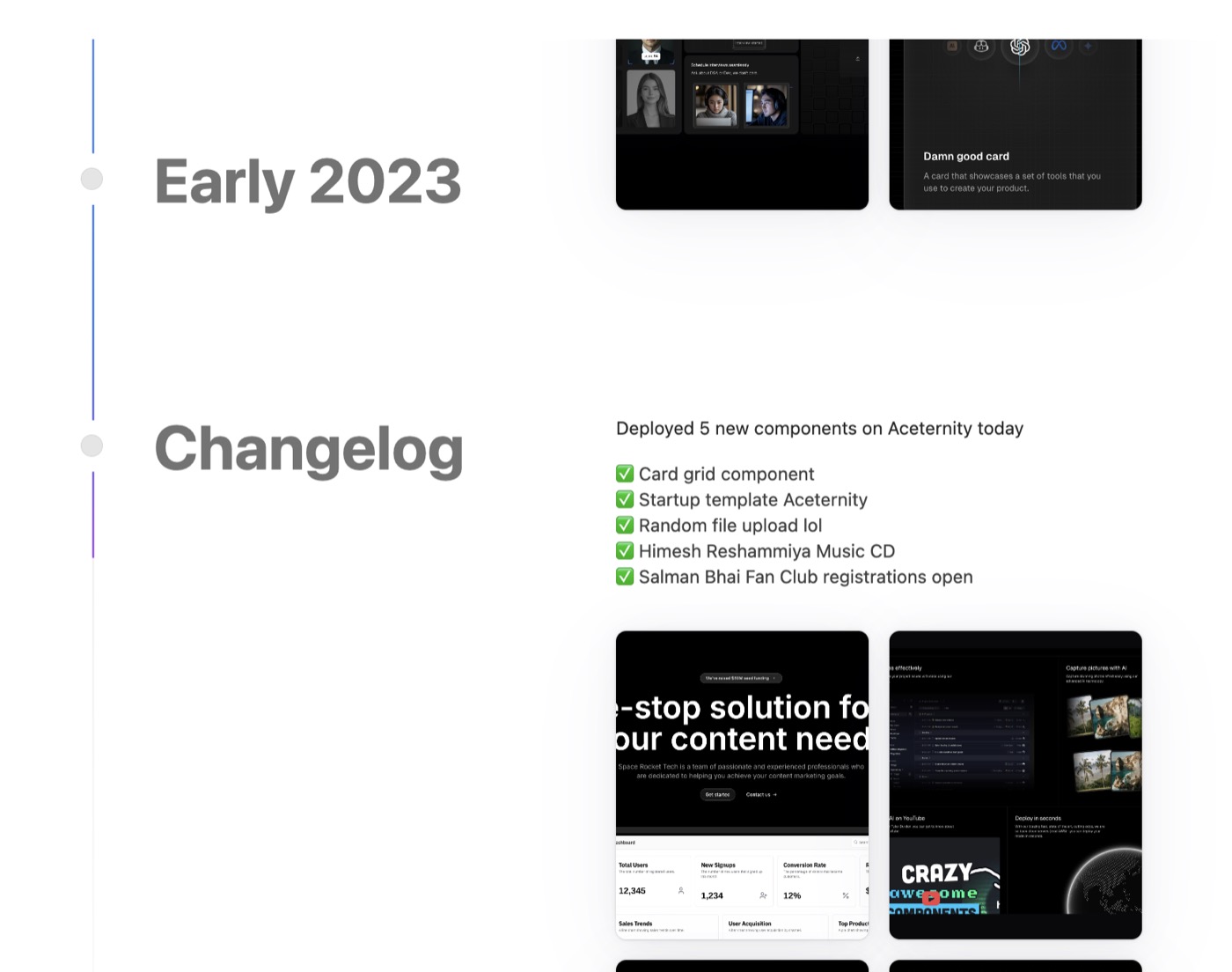 Timeline &mdash; Scroll website build-prompt