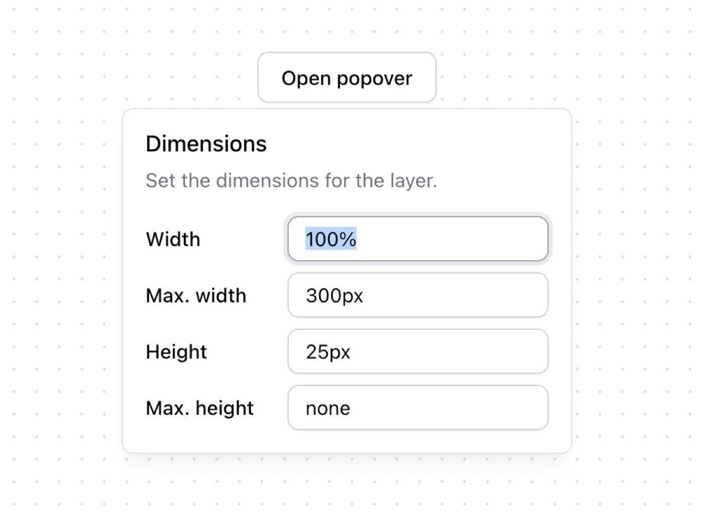 Popover &mdash; Component website build-prompt