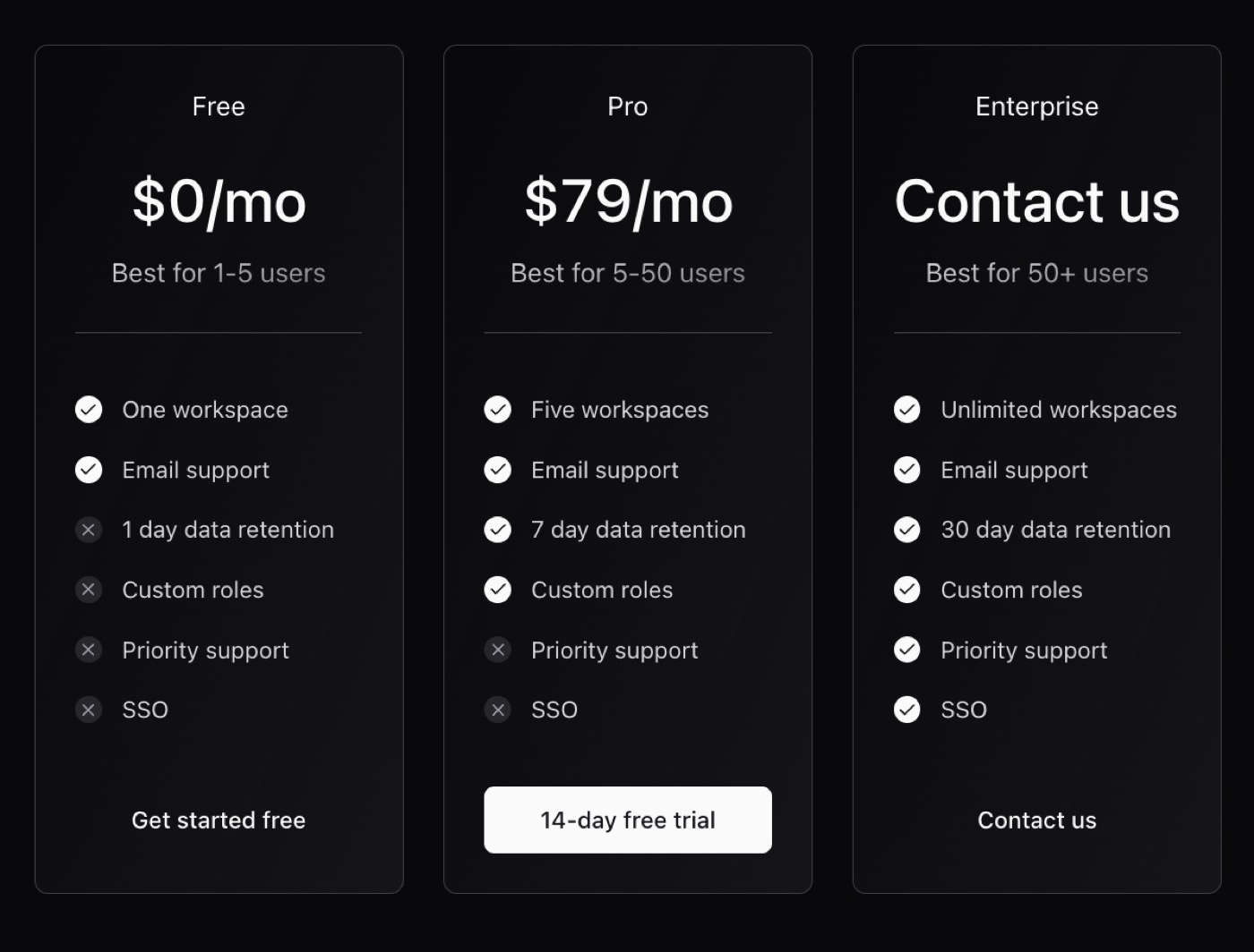 Dark Gradient Pricing &mdash; Background website build-prompt