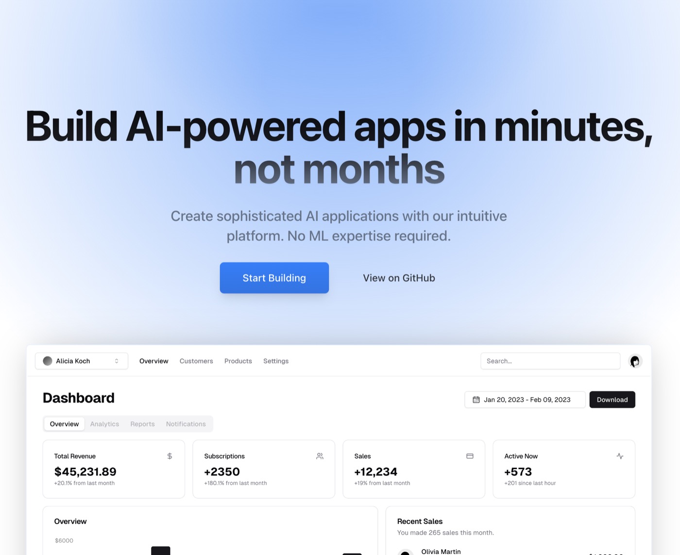 Hero with Mockup &mdash; Hero website build-prompt