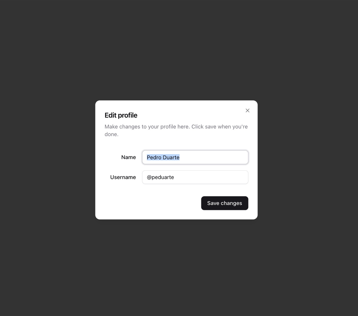 Dialog &mdash; Form website build-prompt