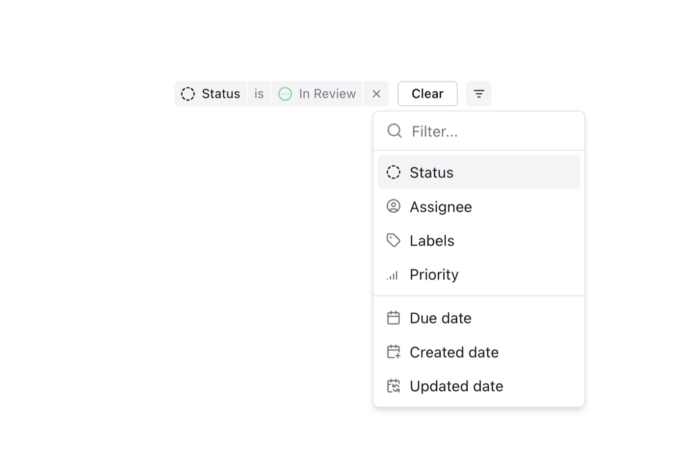 Filters &mdash; Component website build-prompt