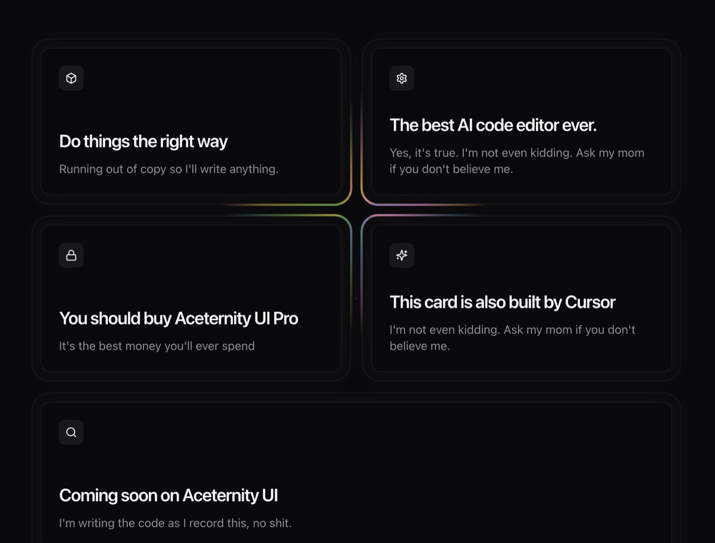 Glowing Effect &mdash; Background website build-prompt