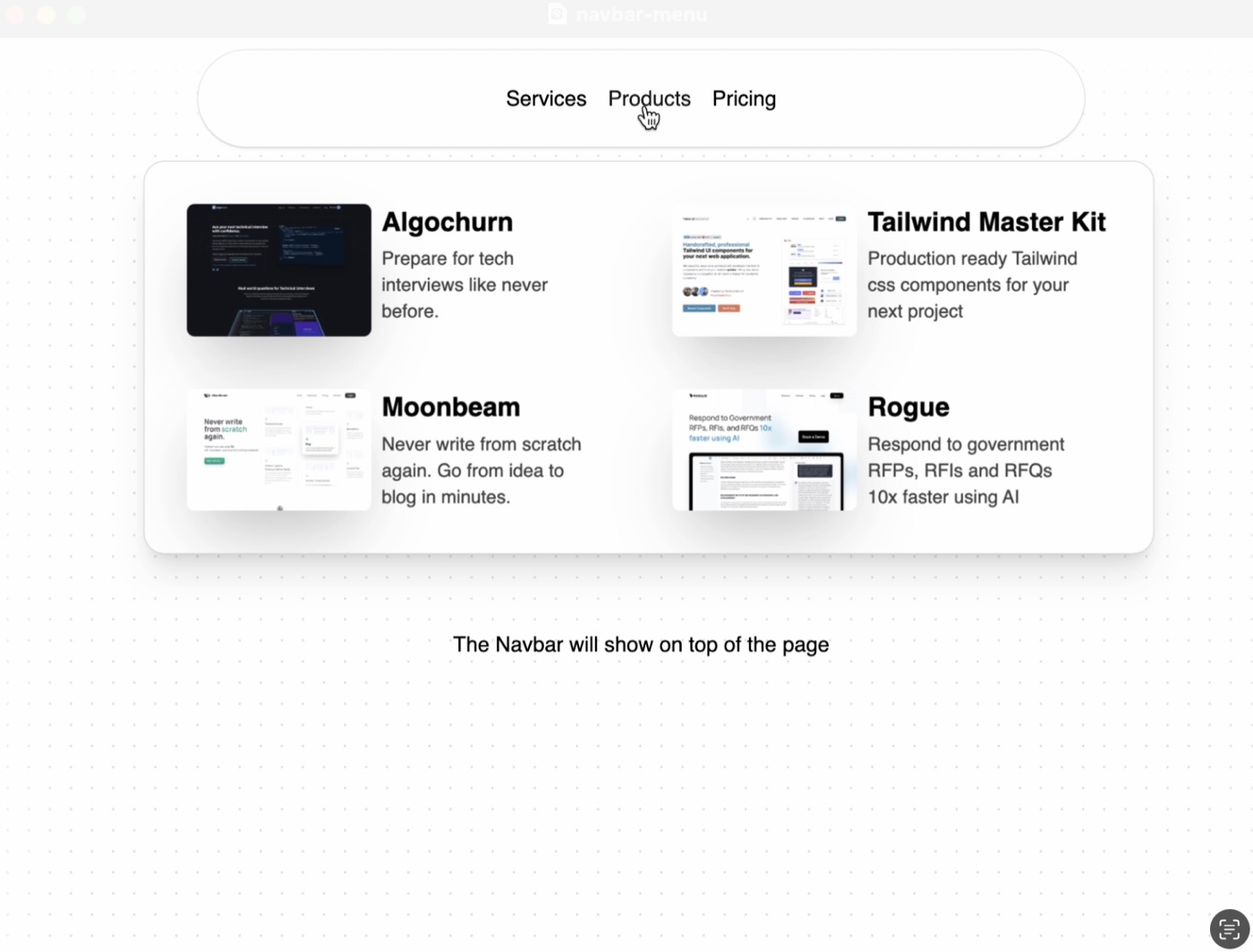 Navbar Menu &mdash; Navigation website build-prompt