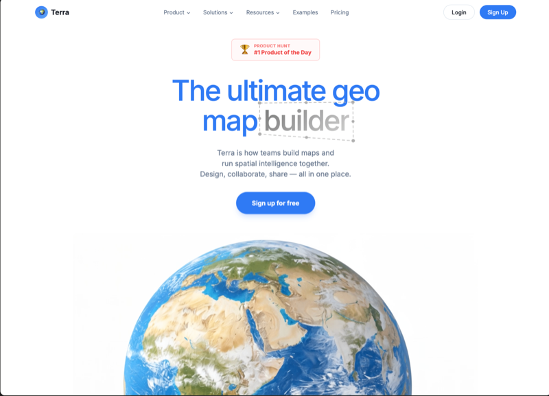Terra Geo Map &mdash; SaaS website build-prompt