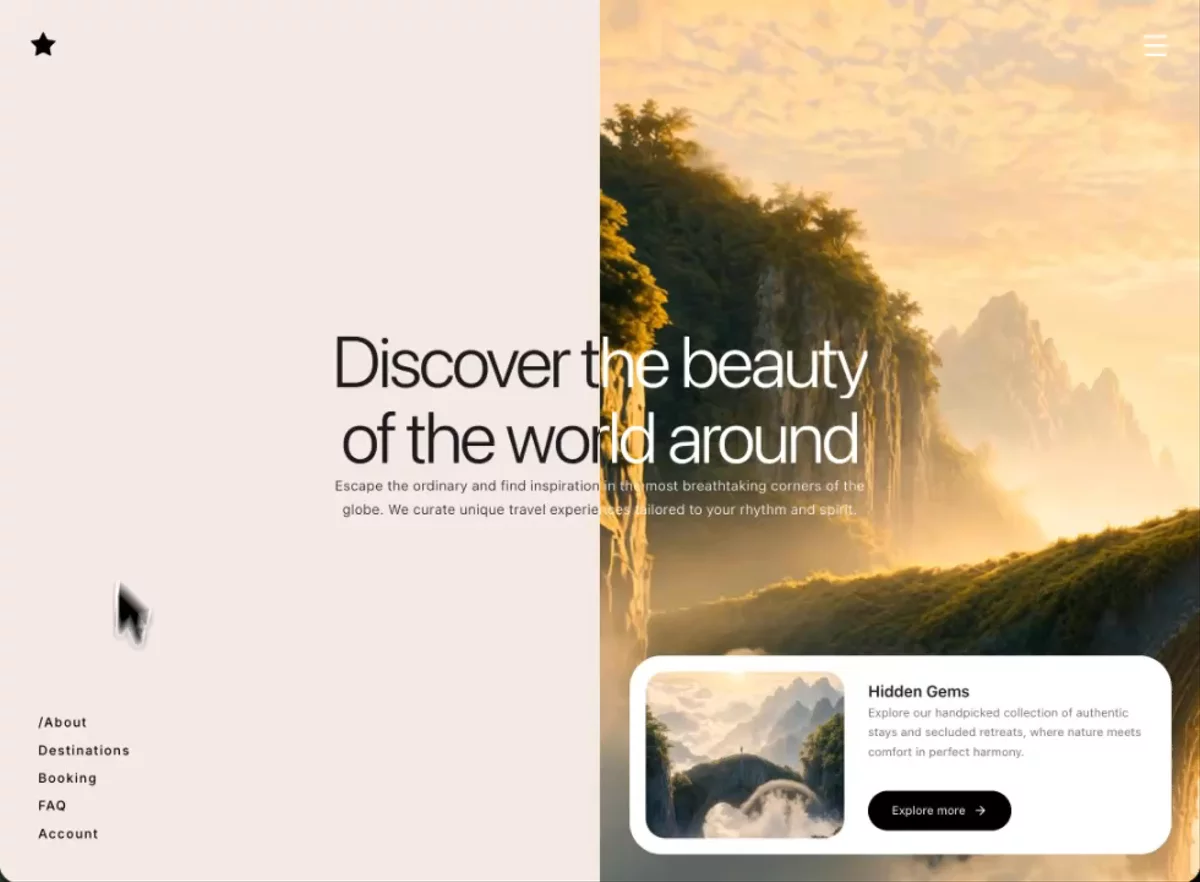 Scenic Travel &mdash; Landing Page website build-prompt