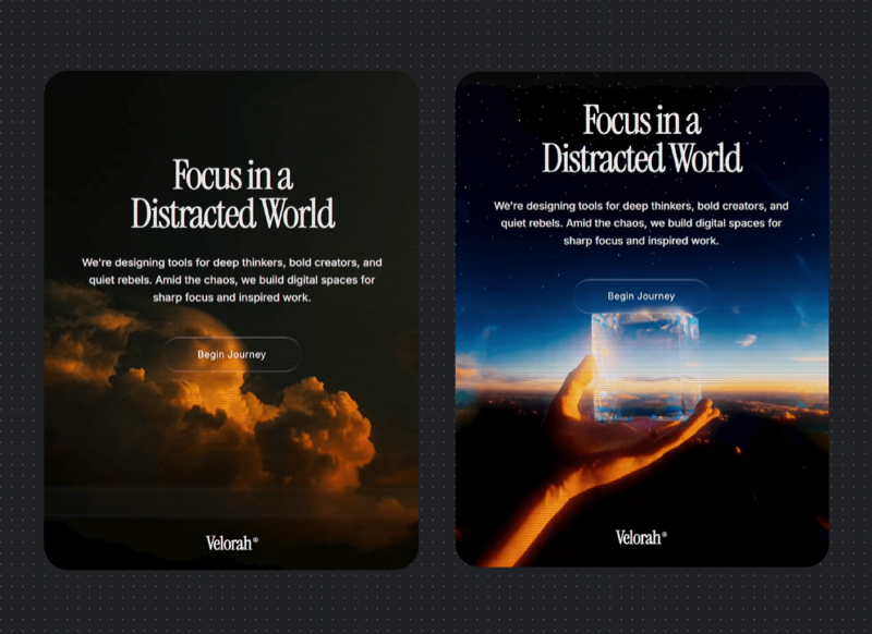 Velorah Focus &mdash; Social Media website build-prompt