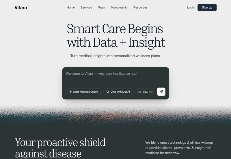 Vitara &mdash; Landing Page website build-prompt